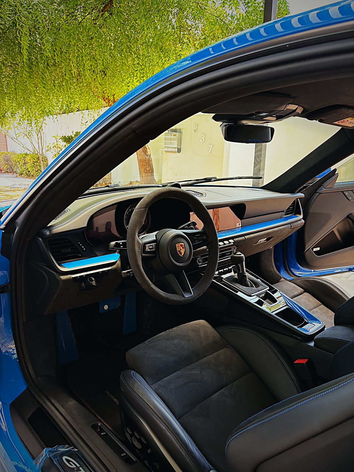 Interior de un Porsche limpio